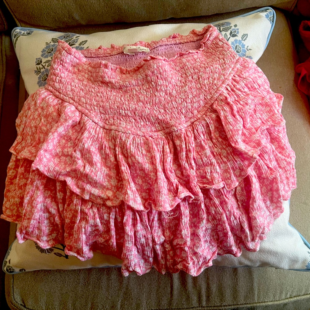 Rock n Rags Pink Ruffled Women's Skirt